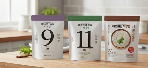 three variants of haechomiin noodle