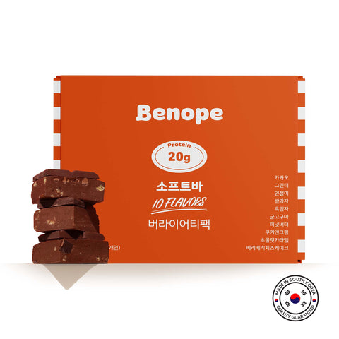 Benope Protein Soft Bar 10 Mix Pack (60g Each) / 베노프 소프트바 버라이어티팩