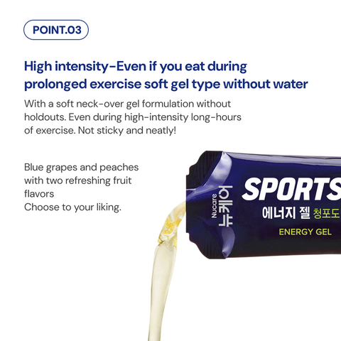 SPORTSIX ENERGY GEL Grape (45g x 8 sachets) / 뉴케어 스포식스 에너지 젤 청포도 맛 45g 8포