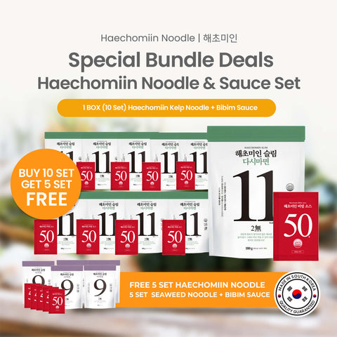 [BUY 10 GET 5 FREE] Haechomiin Korean Seaweed & Kelp Noodle with Bibim Sauce