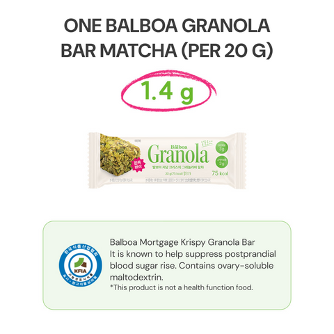 BALBOA Low Sugar Crispy Granola Bar Matcha 20g 12 Packs / 저당 크리스피 그래놀라바 말차 20g 12개입