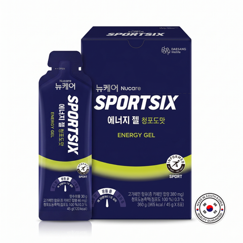 SPORTSIX ENERGY GEL Grape (45g x 8 sachets) / 뉴케어 스포식스 에너지 젤 청포도 맛 45g 8포
