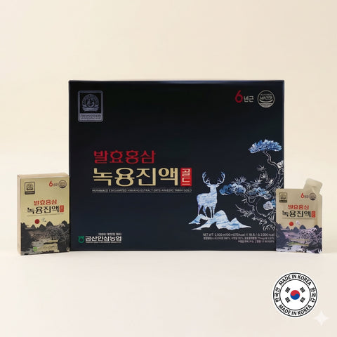 GEUMSAN GINSENG Fermented Red Ginseng and Deer Antler Extract Gold | 50ml x 40PCS