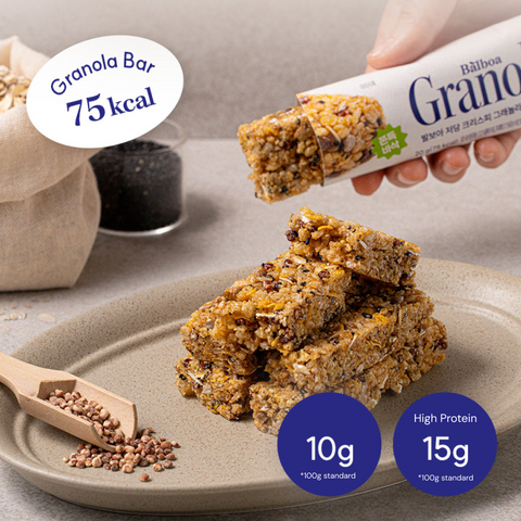 BALBOA Low Sugar Crispy Granola Bar  Sesame Crunch 20g 12 Pack / 저당 크리스피 그래놀라바 깨크런치 20g 12개입