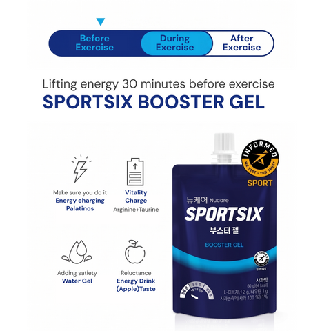 SPORTSIX BOOSTER GEL (60g x 10 packs) / 뉴케어 스포식스 부스터 젤 60g 10개입