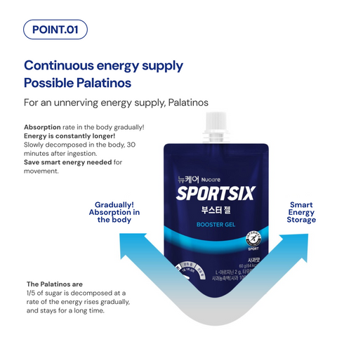 SPORTSIX BOOSTER GEL (60g x 10 packs) / 뉴케어 스포식스 부스터 젤 60g 10개입