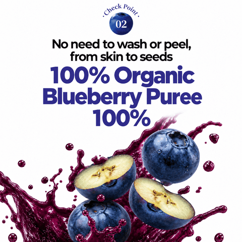 Malgeun Farm Organic Blueberry Puree Sticks  20ml x 14 Packets