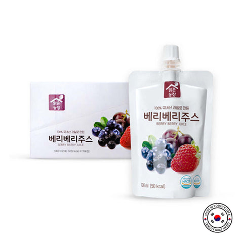 Clear Farm Berry Berry Juice 100ml x 10 pcs / 맑은농장 베리베리 주스