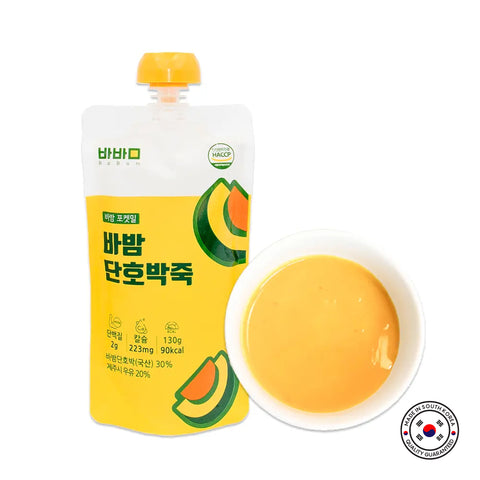 [Bundle 5PCS] Babam Pumpkin pocket meal-Pumpkin / 바밤 포켓밀 간편한 아침 단호박 죽 130g