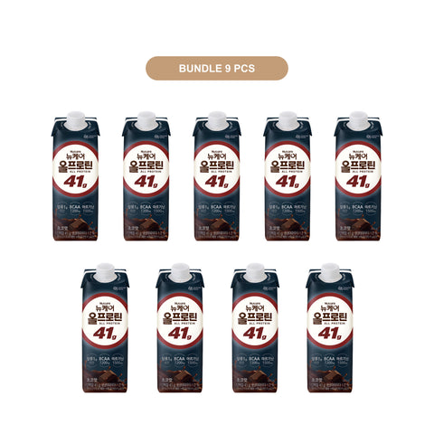 [9pcs / 18pcs] Nucare All Protein 41g Chocolate Zero Sugar (350ml)