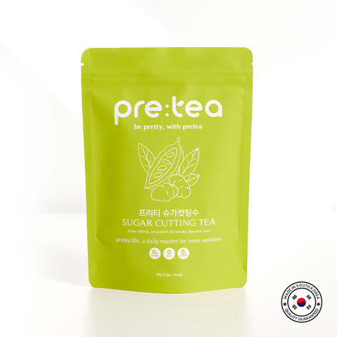 Pre:tea Sugar Cutting Herbal Tea, 1.5g × 20 Tea Bags / 프리티 슈가컷팅수