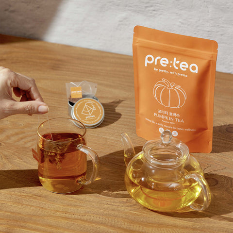 Pre:tea 100% Pumpkin Herbal Tea 20pcs x 1.5g / 프리티 호박수 호박차