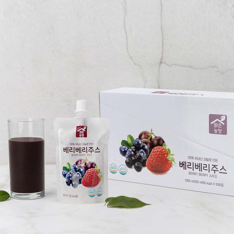 Clear Farm Berry Berry Juice 100ml x 10 pcs / 맑은농장 베리베리 주스