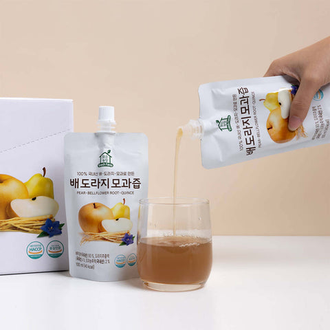 Clear Farm 100% Pear Bellflower Root Juice 100ml x 10pcs / 100% 맑은농장 국내산 배 도라지 즙