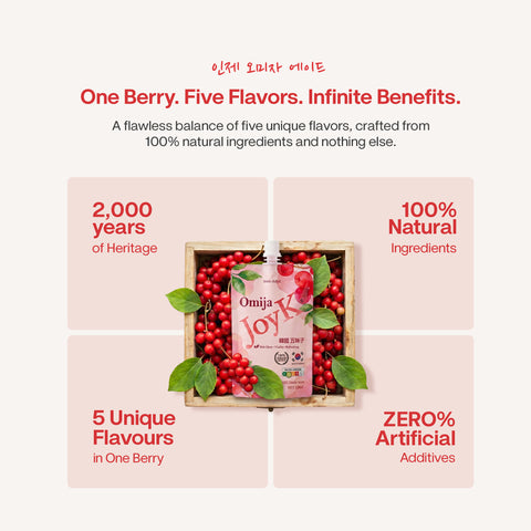 [JOYK] Premium Korean Omija Juice (10 Packs) 1 Box | 100% Organic Omjia