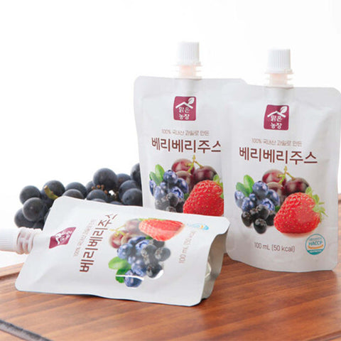 Clear Farm Berry Berry Juice 100ml x 10 pcs / 맑은농장 베리베리 주스