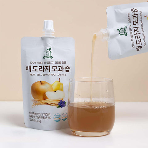 Clear Farm 100% Pear Bellflower Root Juice 100ml x 10pcs / 100% 맑은농장 국내산 배 도라지 즙
