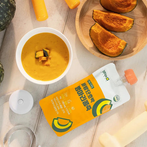 [Bundle 5PCS] Babam Pumpkin pocket meal-Chickpea / 바밤 포켓밀 간편한 아침 단호박 병아리콩 죽 130g