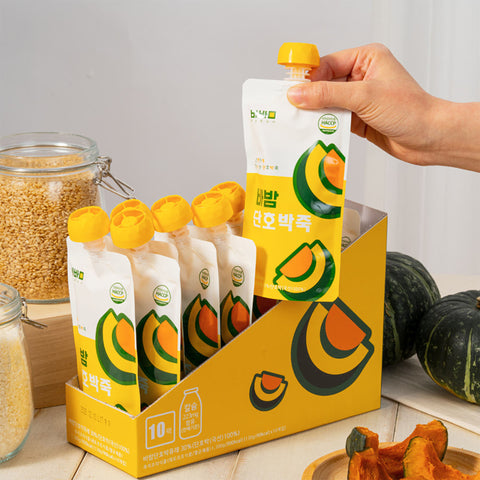 [Bundle 5PCS] Babam Pumpkin pocket meal-Pumpkin / 바밤 포켓밀 간편한 아침 단호박 죽 130g