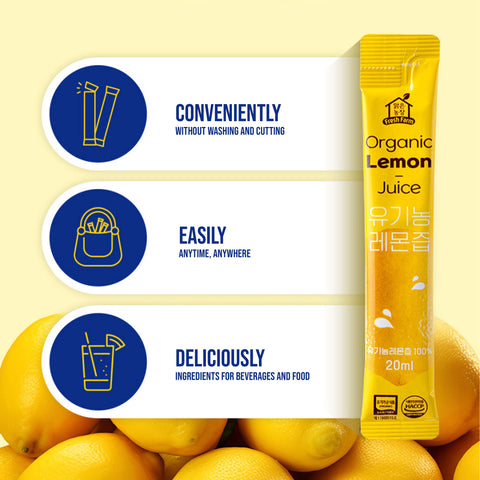 100% Organic Lemon Juice Sticks 1 box x 14 pcs / 유기농레몬주스