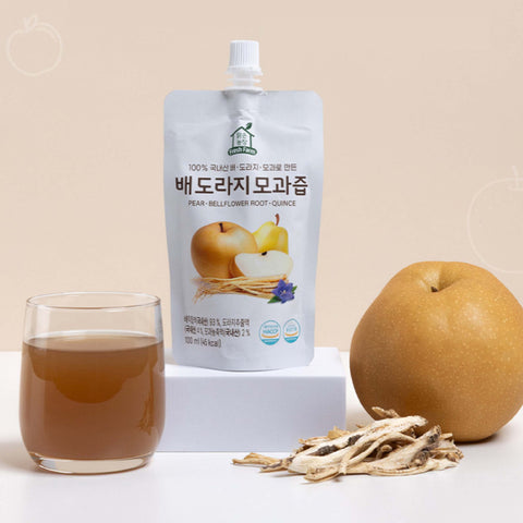 Clear Farm 100% Pear Bellflower Root Juice 100ml x 10pcs / 100% 맑은농장 국내산 배 도라지 즙