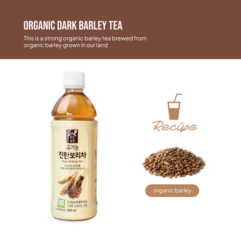 Korean Organic Barley Tea Drink 500ml x 20 pcs/ 맑은농장 유기농 진한 보리차