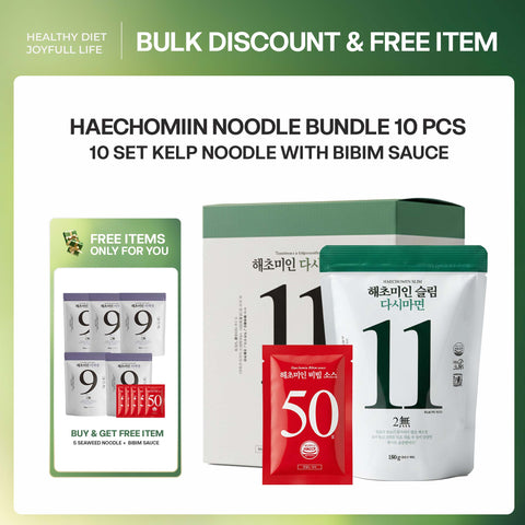[BUY 10 GET 5 FREE] Haechomiin Korean Seaweed & Kelp Noodle with Bibim Sauce