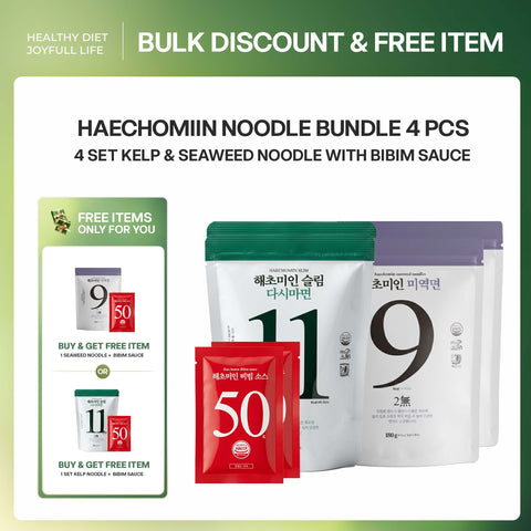 [BUY 4 GET 1 FREE] 해초미인 (Haecho Miin) Seaweed & Kelp Noodles with Bibim Sauce
