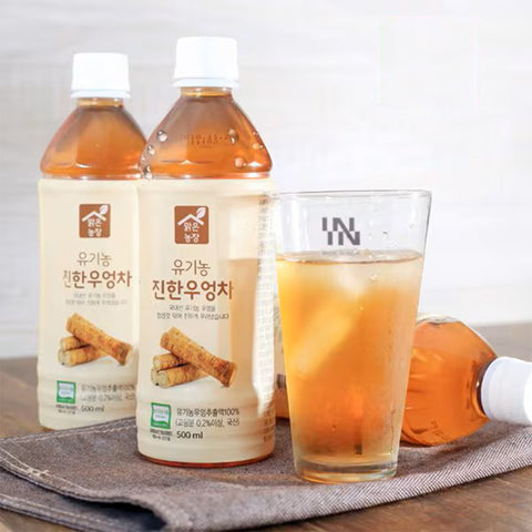 Korean Organic Burdock Tea Drink 500ml x 20pcs / 맑은농장 유기농 진한 우엉차