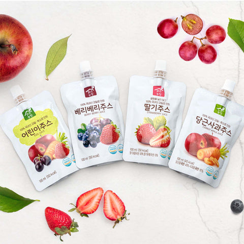 Clean Farm 100% Korean Kids Juice 100ml x 10 pcs / 맑은농장 어린이 주스