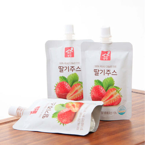 Clear Farm 100% Strawberry Juice 100ml x 10 pcs/ 100% 맑은농장 딸기 주스