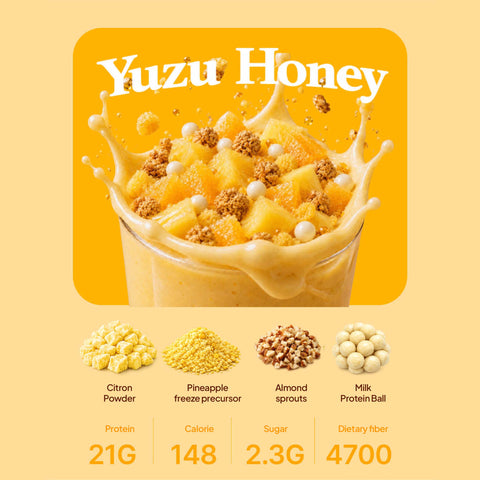 Glowtein Beauty Protein Shake – Yuzu Honey, 21g Protein, 7 Pack