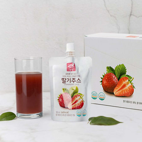 Clear Farm 100% Strawberry Juice 100ml x 10 pcs/ 100% 맑은농장 딸기 주스