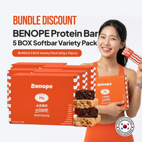 Benope Protein Soft Bar 10 Mix Pack (60g Each) / 베노프 소프트바 버라이어티팩