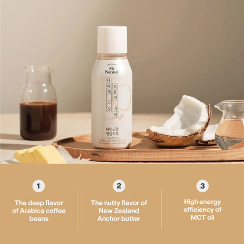 [6 Bottles] MyNormal Bulletproof Zero Sugar Butter Coffee / 마이노멀 방탄커피 오리지널 6개입