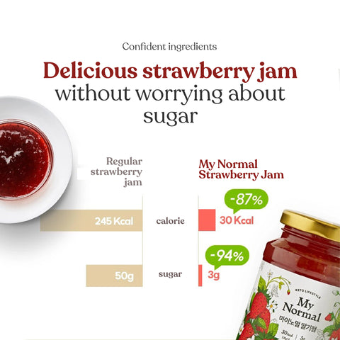 MyNormal Low Sugar Low Calorie Strawberry Jam 320g / 마이노멀 저당 저칼로리 딸기잼 320g