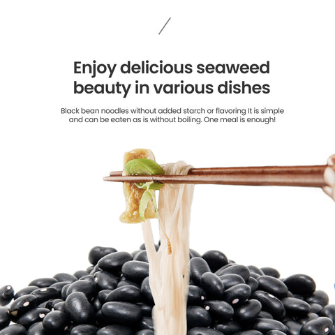 Haechomiin Black Bean Noodle Set with Bibim/Soba Sauce / 해초미인 검은콩국수