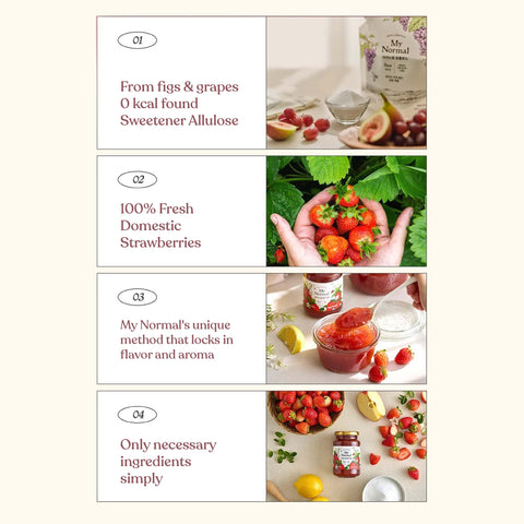 MyNormal Low Sugar Low Calorie Strawberry Jam 320g / 마이노멀 저당 저칼로리 딸기잼 320g