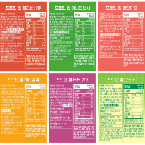 Fromeat High Protein Chips Variety 6 Flavor Assortment / 프롬잇 프로틴칩 단백질 보충 과자 간식