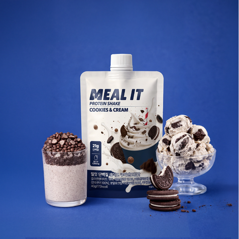 MEAL IT Protein Shake 1 Set (40g × 7 Packs) / 밀잇 식단관리 단백질 쉐이크 포켓형