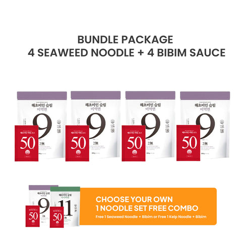 [BUY 4 GET 1 FREE] 해초미인 (Haecho Miin) Seaweed & Kelp Noodles with Bibim Sauce