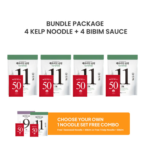 [BUY 4 GET 1 FREE] 해초미인 (Haecho Miin) Seaweed & Kelp Noodles with Bibim Sauce
