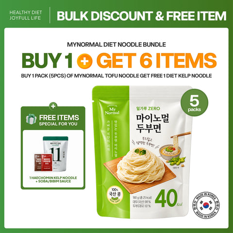 [5 Packs] MyNormal 100% Domestic Soybean Tofu Noodles  / 마이노멀 국산콩 100% 두부면 5개입